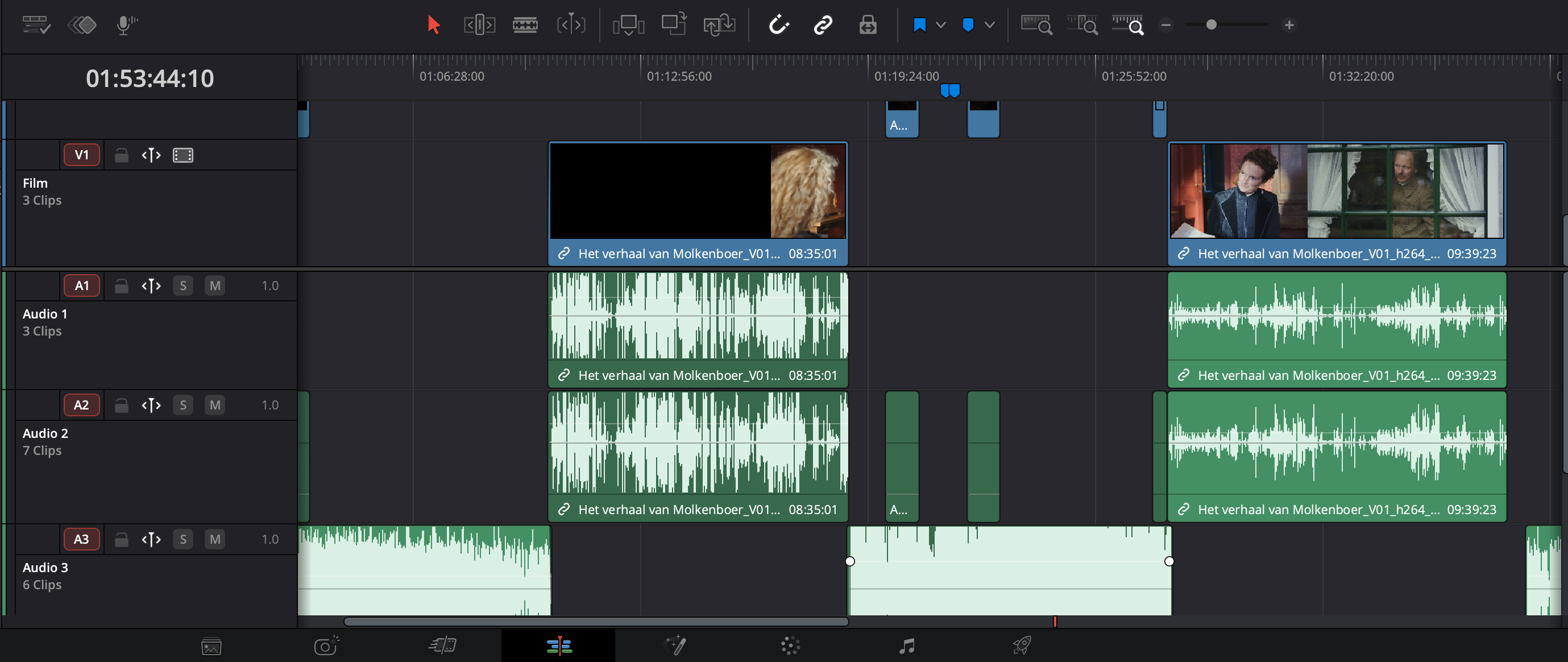 Davinci Resolve Edit screen